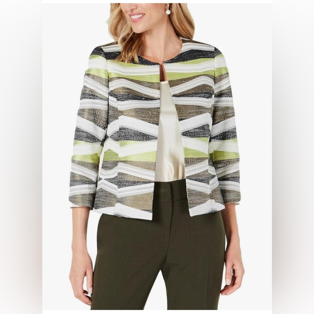 Kasper Women's Open Front Jacquard Jacket